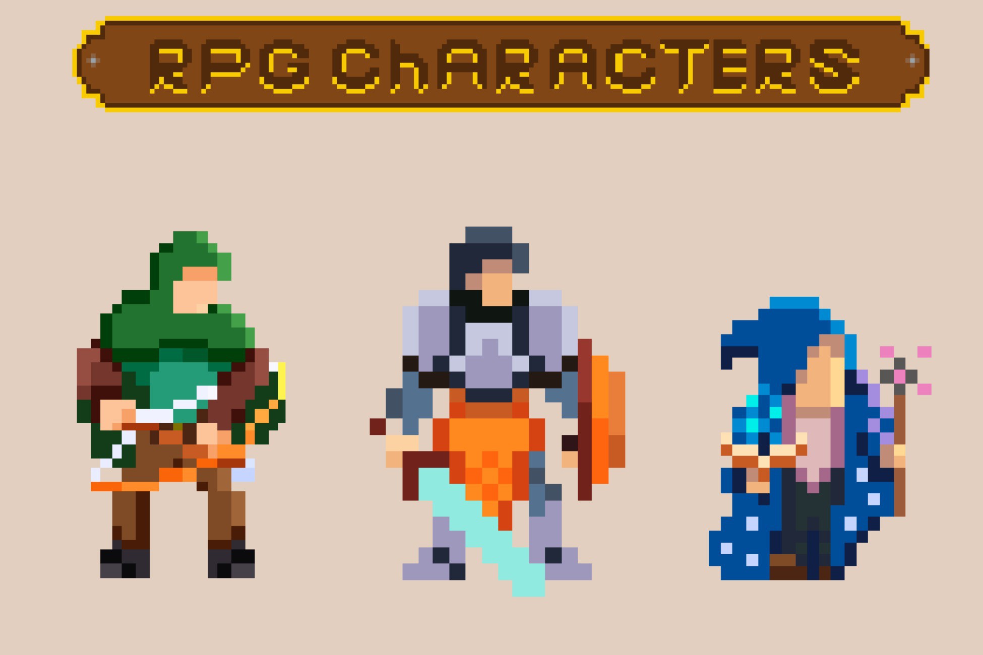 2d Pixel Rpg 2D RPG Pixel Characters | 2D Characters | Unity Asset Store