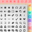 simple icon pastel tone