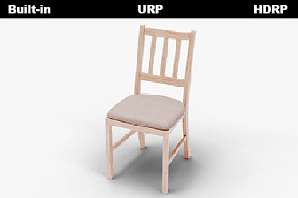Cushioned Wooden Chair 3D Model | Low Poly PBR