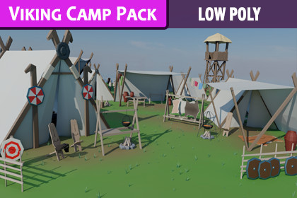 Viking Camp Pack – Stylized Low Poly