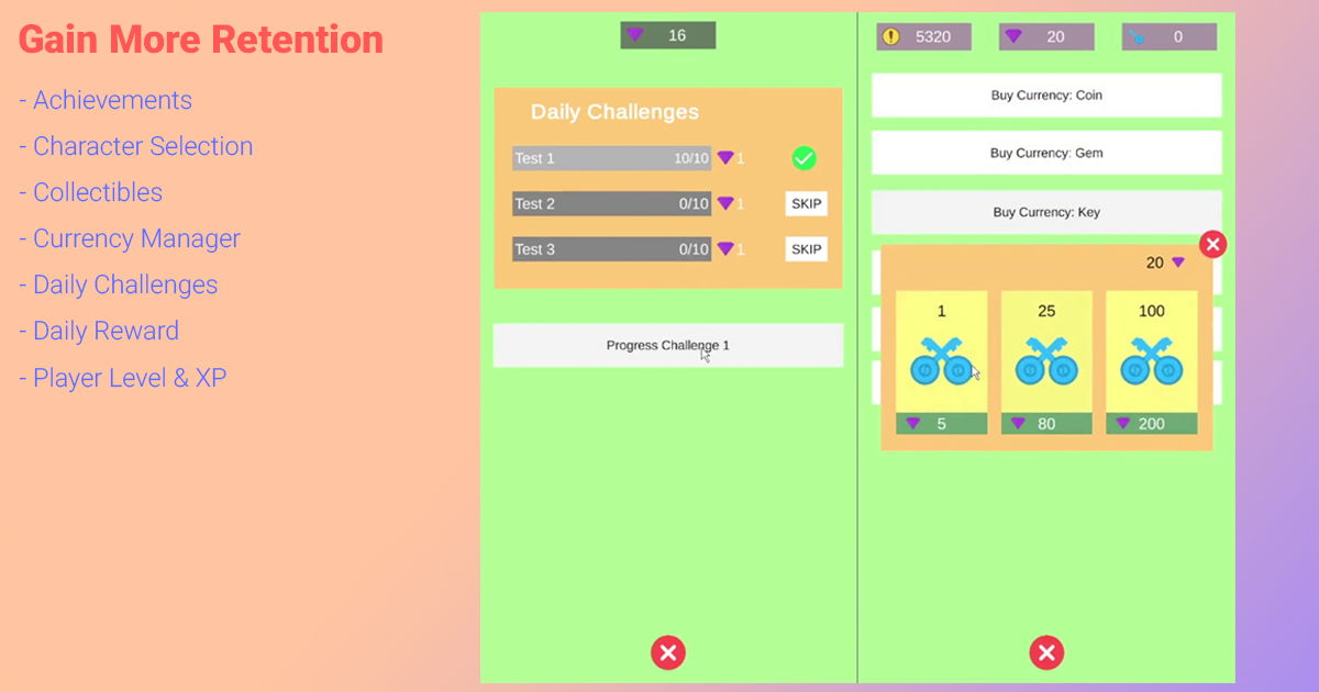 Retention for Unity Games - Achievements | Daily Challenges | Daily ...
