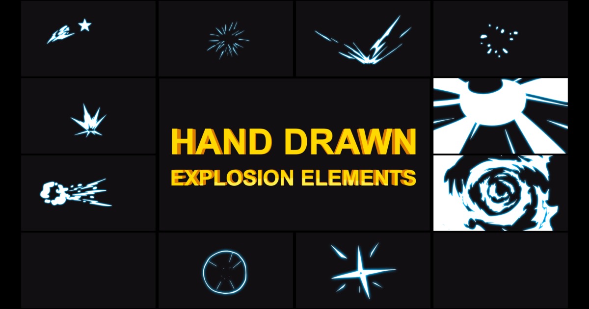 Hand Drawn Explosion Elements | VFX | Unity Asset Store