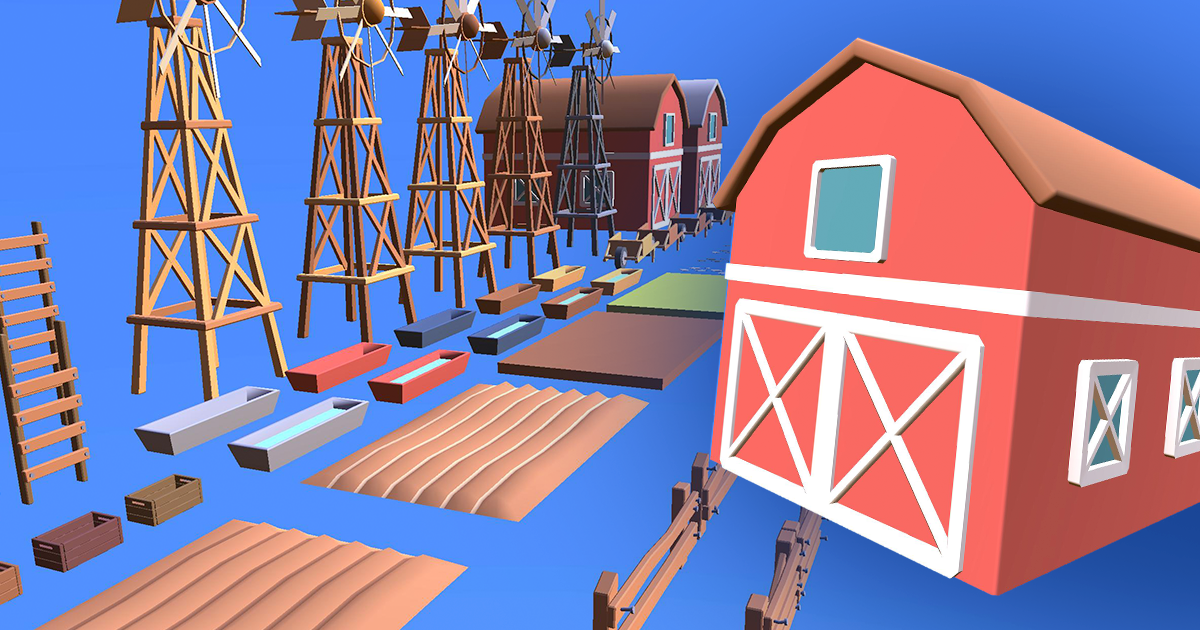 Unity Farm Asset Geometric Farm Pack | 3D Landscapes | Unity Asset Store