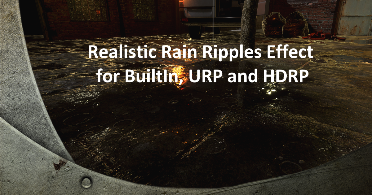 Unity Rain Rippling Rain Ripples Effect Shader | VFX | Unity Asset Store
