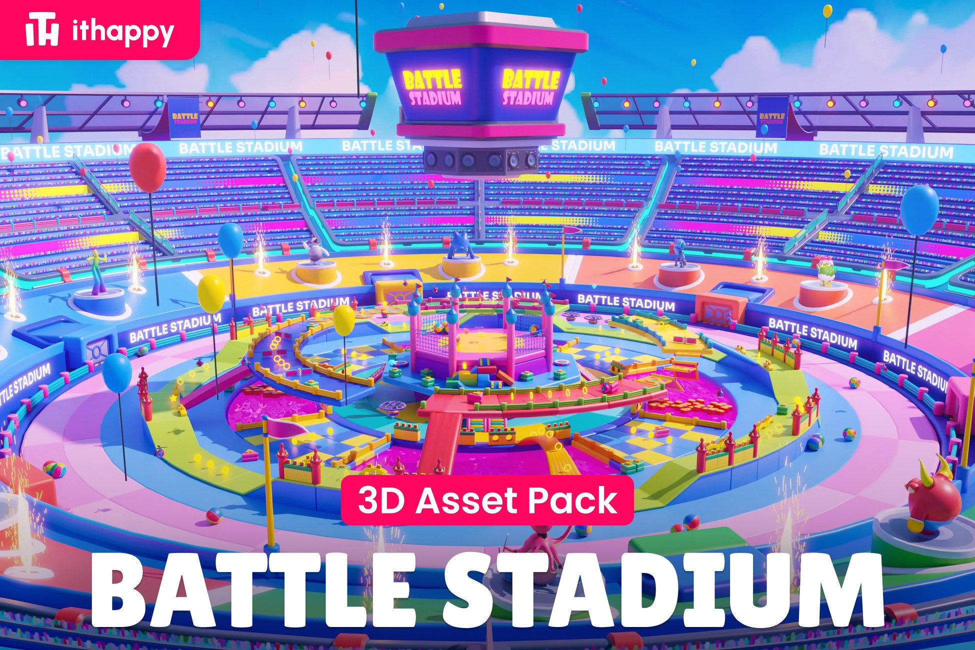 Battle Stadium - Low Poly 3D Models Pack