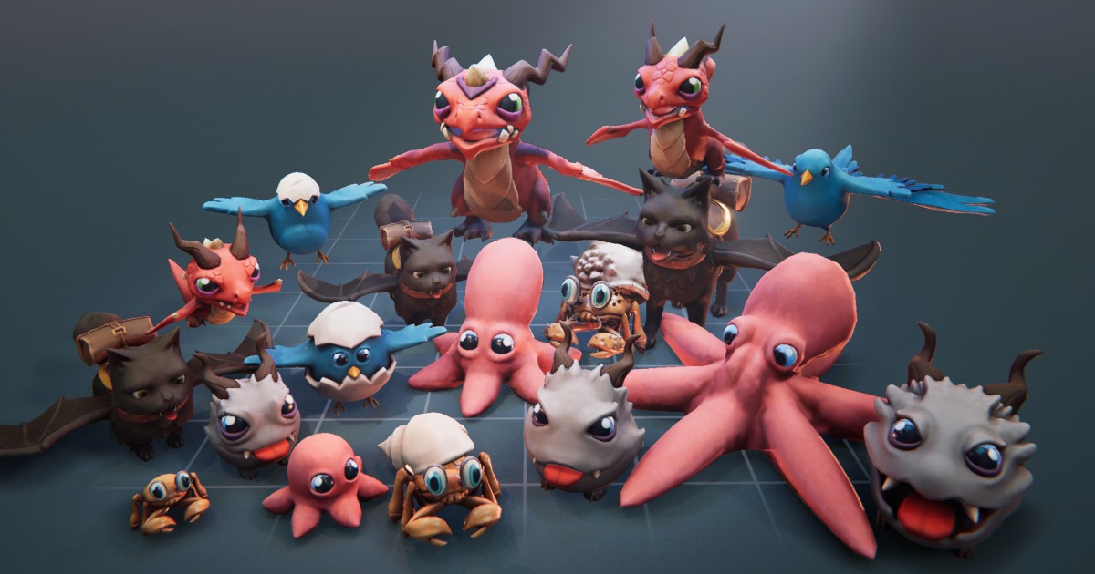 Cute Character Pack - 18 Characters + Animations | 3D Creatures | Unity ...