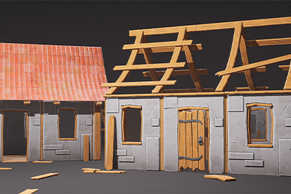 Stylized Medieval Modular Houses