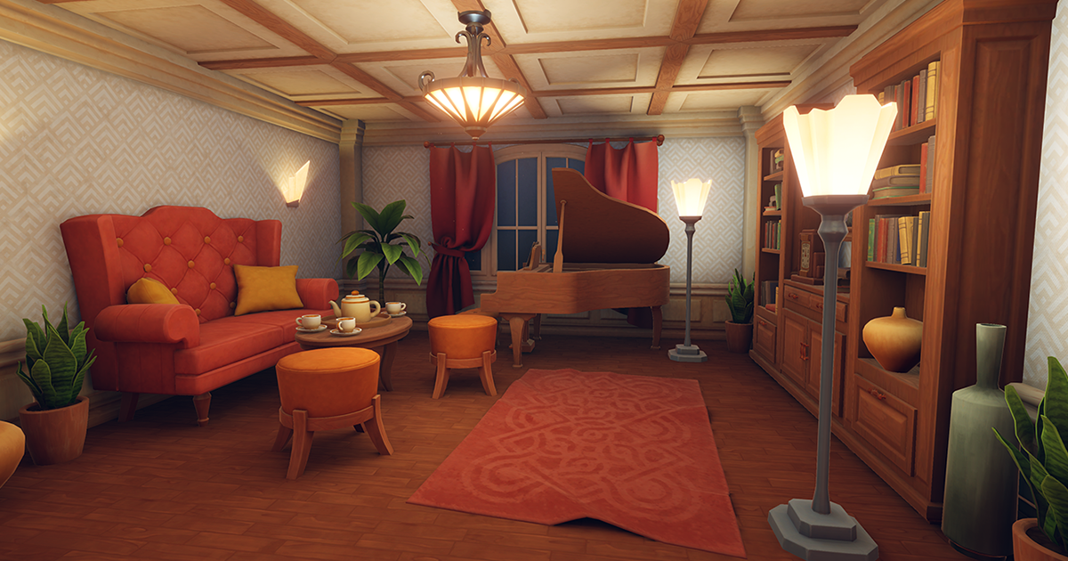 Lowpoly Art Deco Interior | 3D Environments | Unity Asset Store