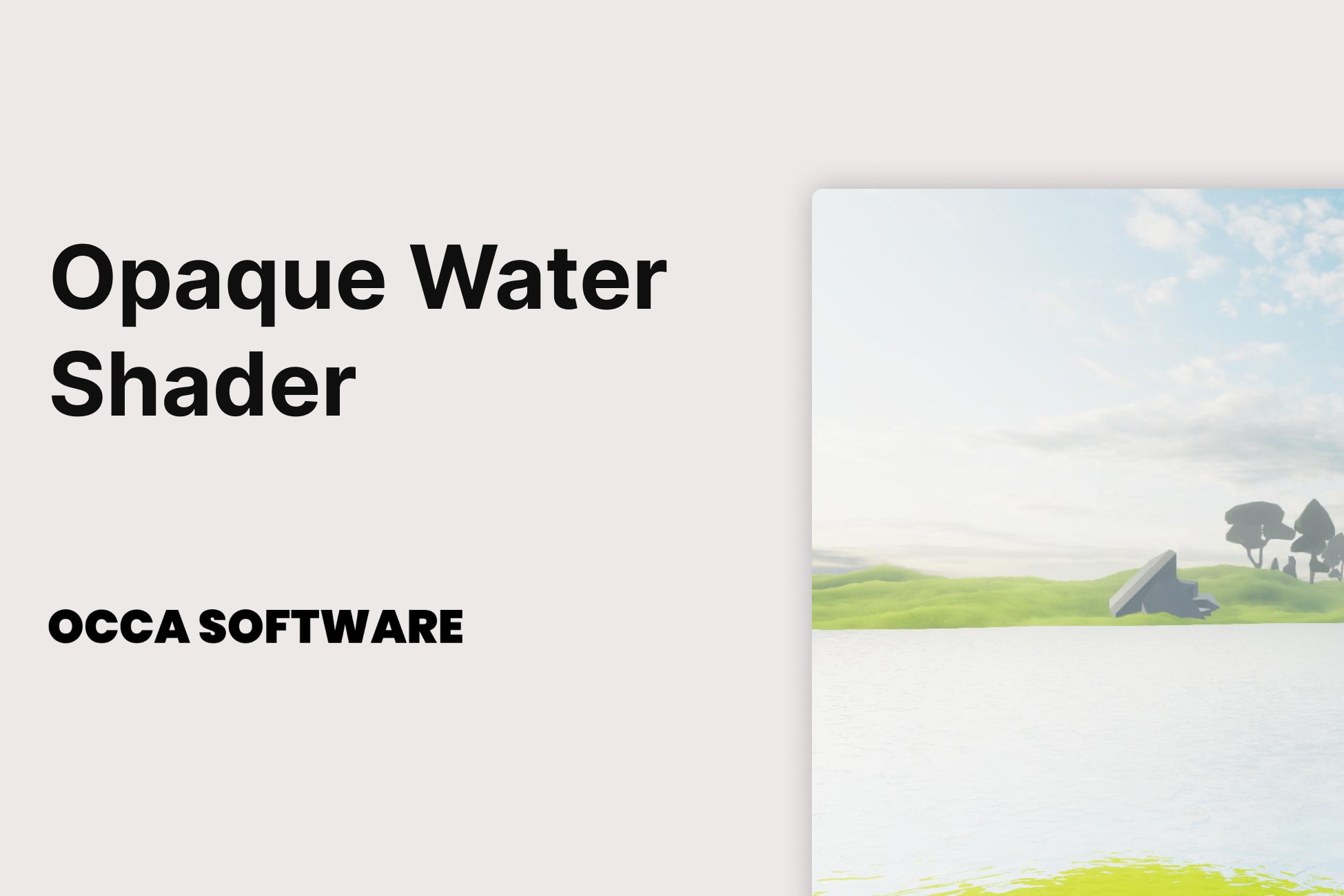 Opaque Water Shader Graph for Unity | VFX Shaders | Unity Asset Store