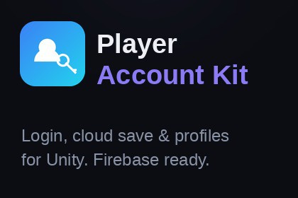 Player Account Kit: Firebase Login, Cloud Save & Profiles