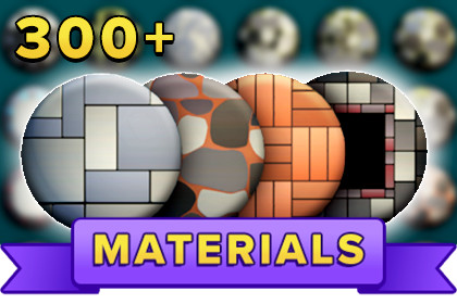 300+ Stylized PBR Ground & Surface Materials - Brick, Wood, Stone & Marble