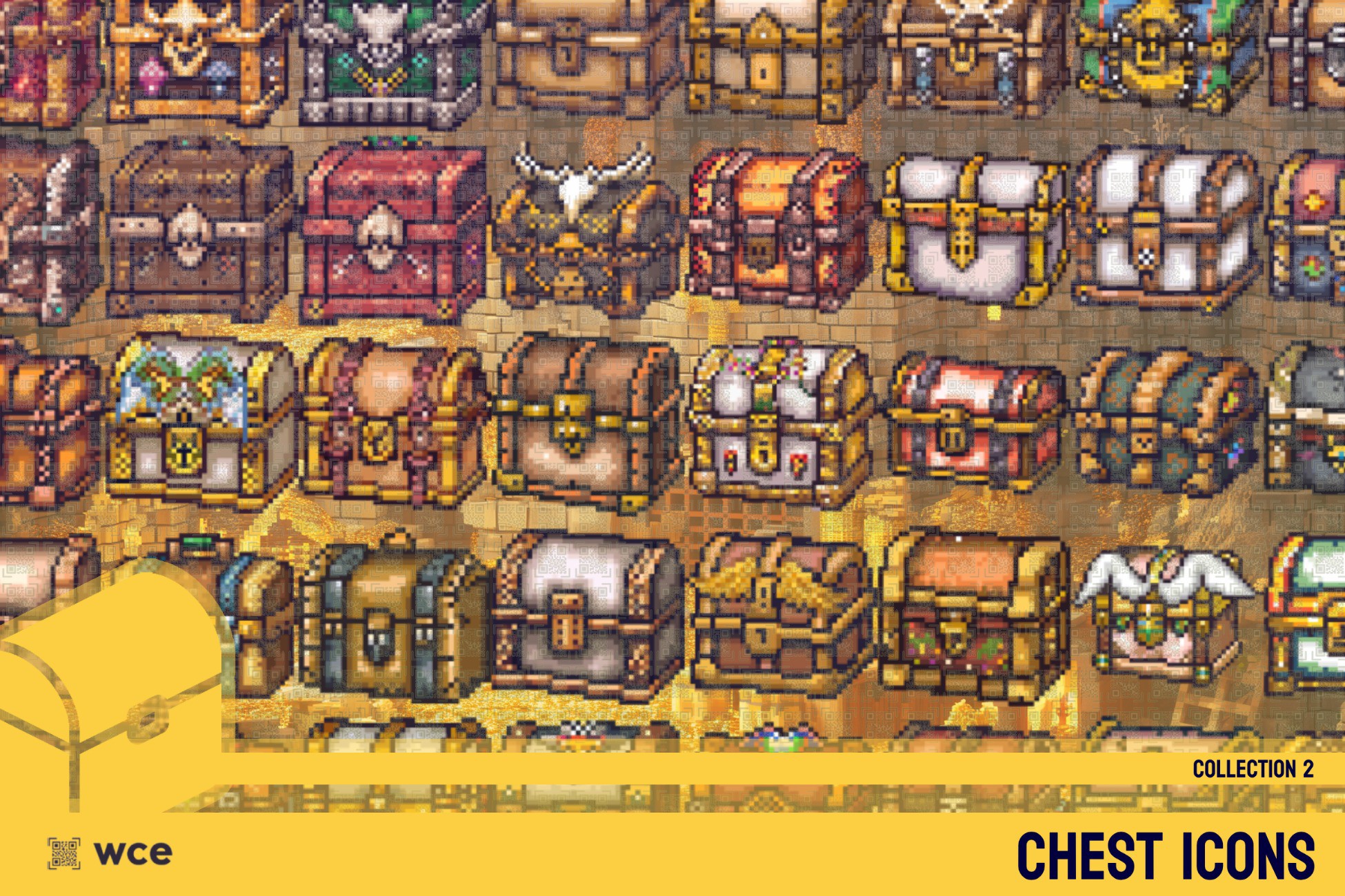 Chest Icons - Collection 2 - 2D Pixel Loot and Treasure Resources ...