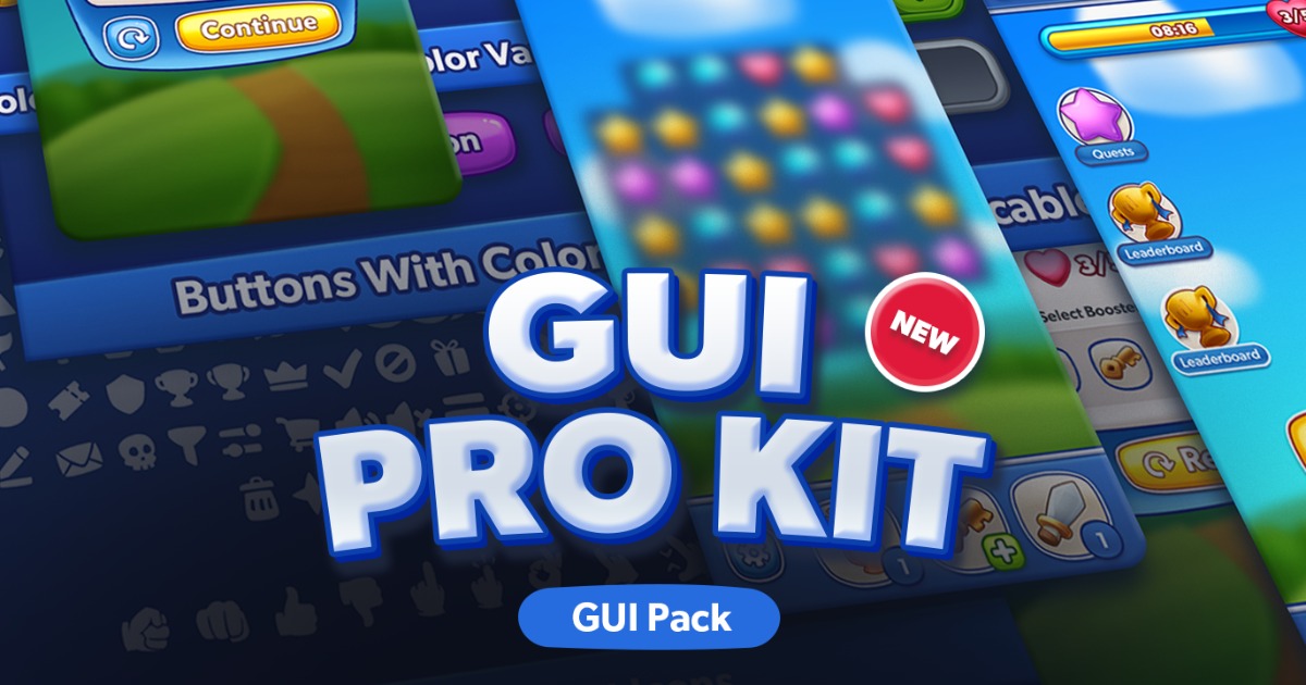 Mobile Match 3 Game GUI Pro Kit - Buttons and Icons | 2D GUI | Unity ...
