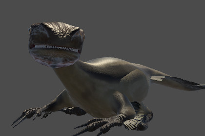 3D Deinonychus animated