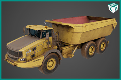 Articulated Dirty Mining Truck 03 URP HDRP Textures