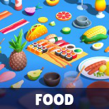 Food - Low Poly 3D Models Pack