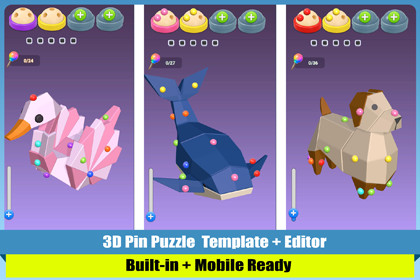3D Pin Puzzle Template + Editor