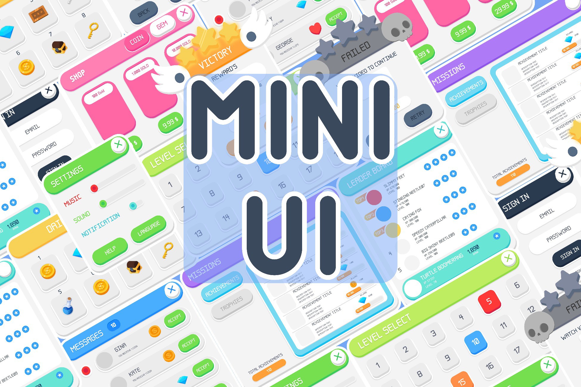 Mini UI | 2D GUI | Unity Asset Store