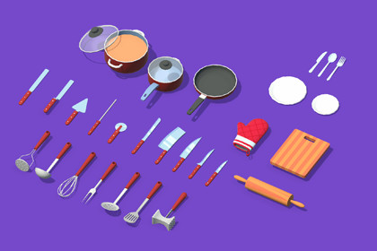 Kitchen Tools Pack - Cartoon