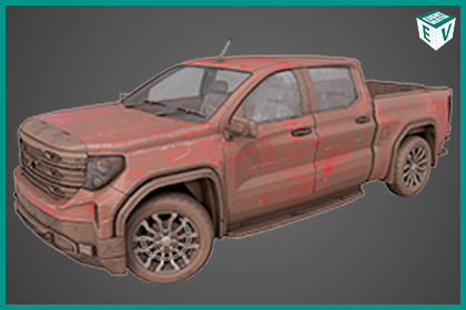Pickup Truck 02 Red Dusty URP HDRP Textures