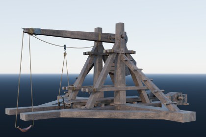 Catapult Trebuchet Realistic Wooden Siege Weapon