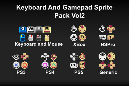 Keyboard and Gamepad Sprites Vol2