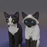 Low Poly Stylized Kittens