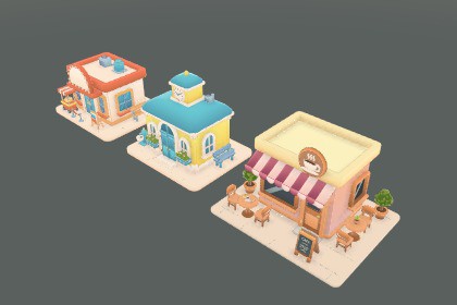 Cozy City - Chibi Stylized Buildings