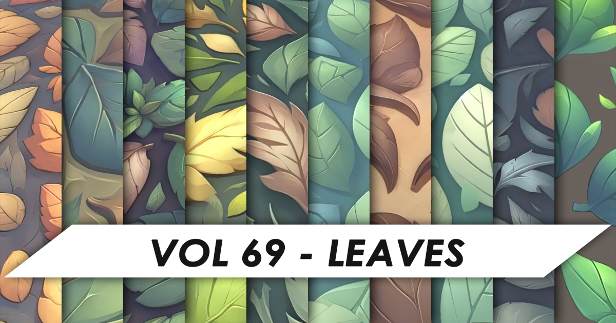 Unity Leaf Stylized Textures - Vol 69 - Leaves | 2D 材质与材料 | Unity Asset Store