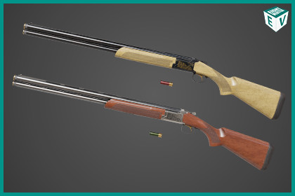Double Barrel Shotguns 01 Single Mat URP HDRP Textures