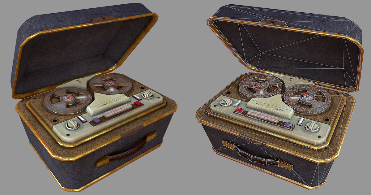 Vintage Magnetophone | 3D Electronics | Unity Asset Store