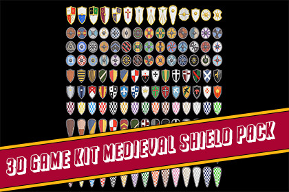 3D Game Kit-Medieval Shield Pack