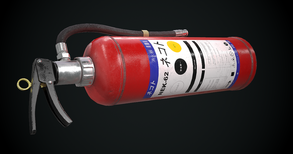 Japanese Fire Extinguisher 3D 道具 Unity Asset Store