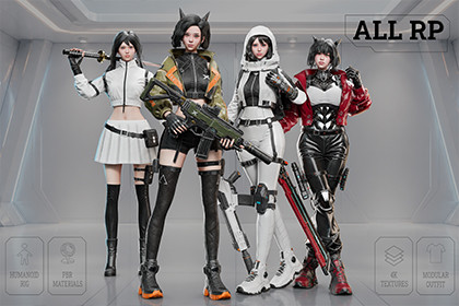 Cyberpunk & Sci‑Fi Female Operatives - Volume 1