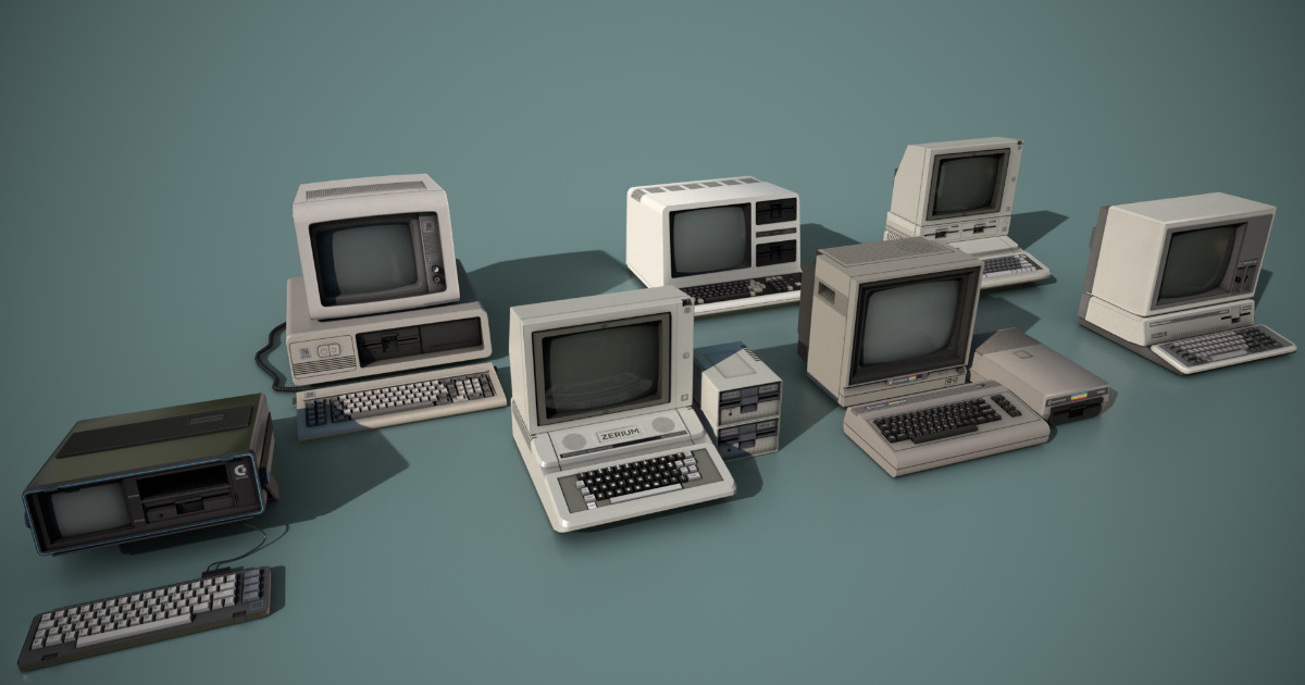 Computer Model For Unity Retro_computer_collection | 3D Electronics | Unity Asset Store