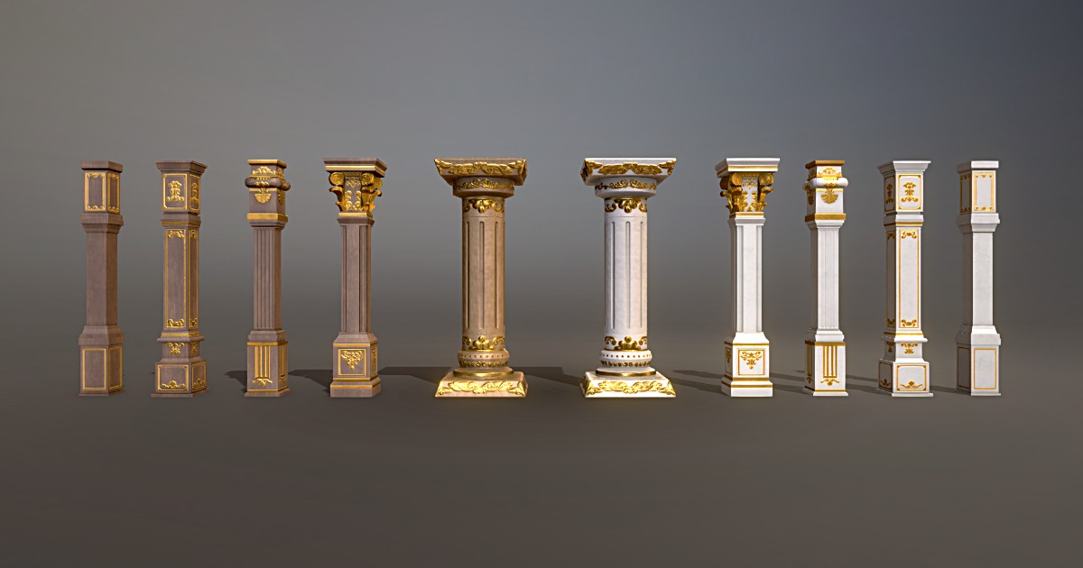 Classic Pillars Pack | 3D Interior | Unity Asset Store