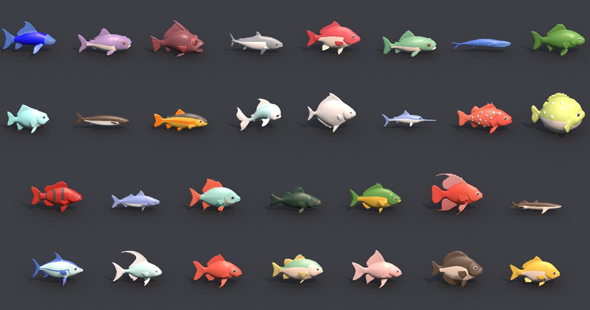 3D Fish Mega Pack | 3D Props | Unity Asset Store