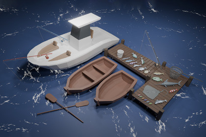 Low Poly Fishing Pack