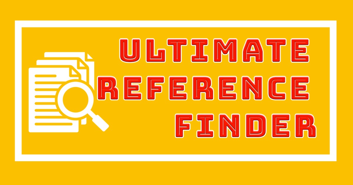 Ultimate Reference Finder - One Click Solution | Utilities Tools ...