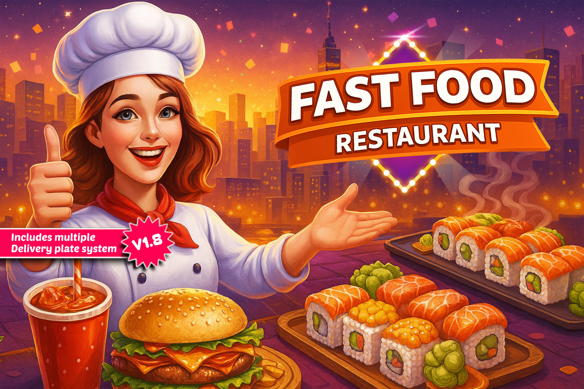 Fast Food Restaurant Cooking Simulator Game Kit