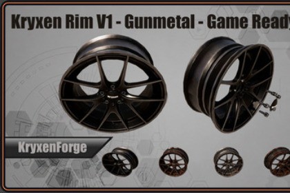Kryxen Rim V1 - Gunmetal - Game Ready