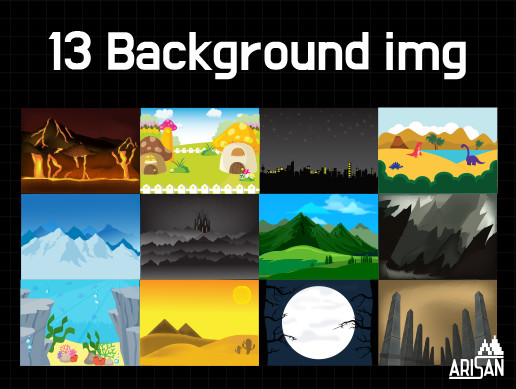 Background For Unity 2D BG : 13 Backgrounds & 12 Grounds | 2D Environments | Unity Asset Store