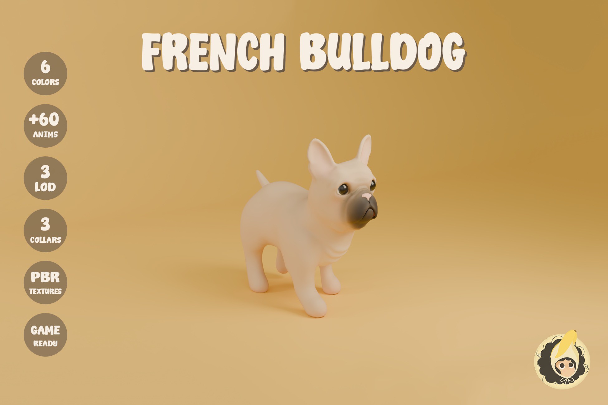 Animated French Bulldog