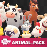 Stylized Farm Animals Pack - Low poly
