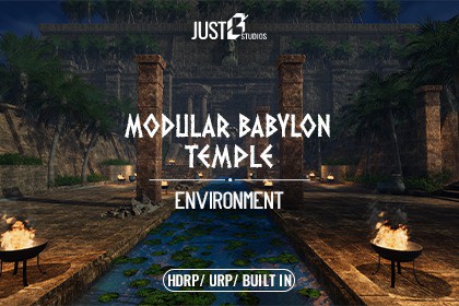 Modular Babylon Temple Environment (Temple,Desert,Ruins)