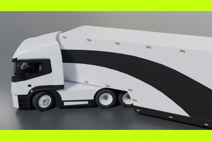EV Semi Truck Vehicle Pack – Modular Trailer, With Interior & Openable Doors