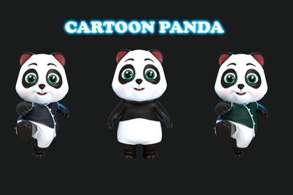 Cartoon Panda animated