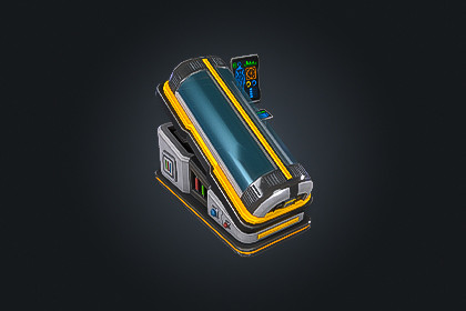 SCI-FI Hibernation Pod V1-FTR Chamber | Game ReadyPBR | Built-In & URPCompatible