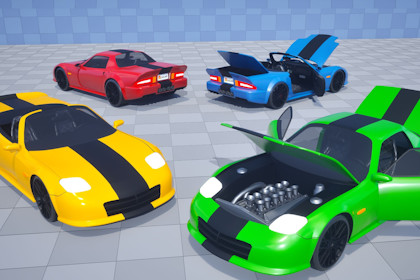 Stylized Drivable Vehicles - Coupe Car "Mirage"