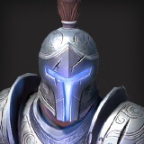 Stylized Silver Warrior - Humanoid Low Poly